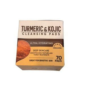 Turmeric Kojic‎ Cleansing Pads Ultra Hydrating Deep Skincare 70 Count EXP 10/27